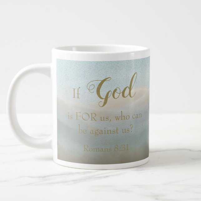 Inspirational Encouraging Christian Faith Quote Large Coffee Mug (Left)