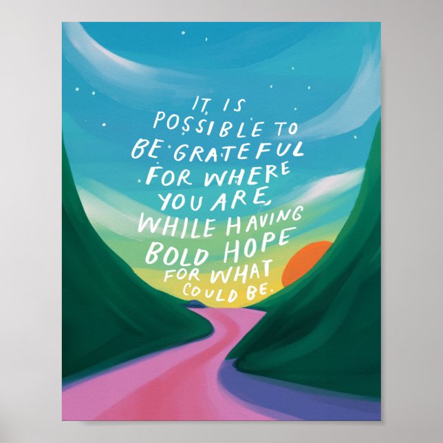 Inspirational Encouraging Colourful Artwork Poster (Front)