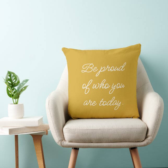 Inspirational Encouraging Positivity Quote Yellow Cushion (Chair)