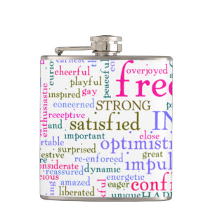 Inspirational Encouraging Words Hip Flask