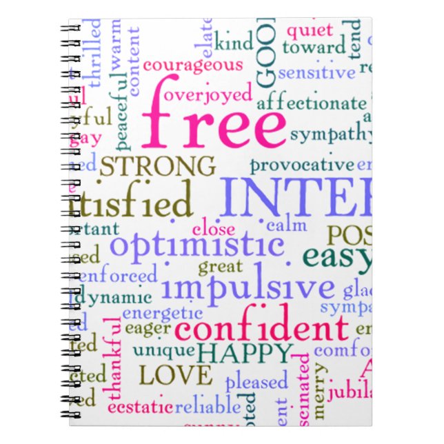 Inspirational Encouraging Words Notebook (Front)