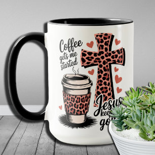 Inspirational Faith and Coffee Lover Gift Mug