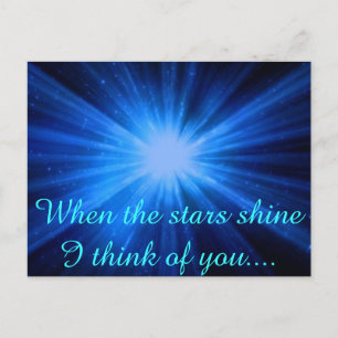 Inspirational Faith Bless --Peace Love Stars Space Postcard