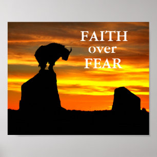 Inspirational Faith Over Fear poster