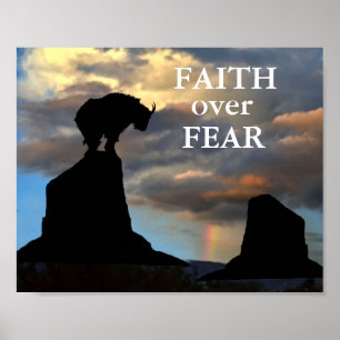 Inspirational Faith Over Fear poster