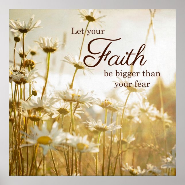 Inspirational Faith Quote Poster - photography (Front)
