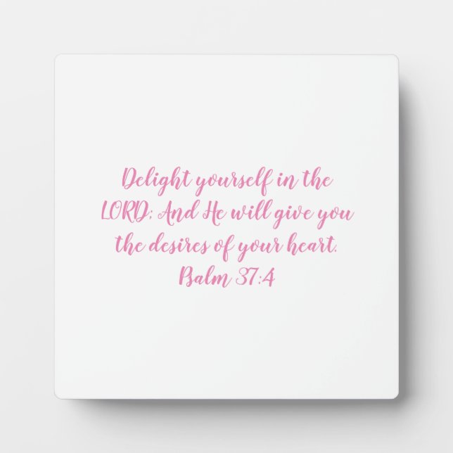 Inspirational faith text scripture plaque (Front)