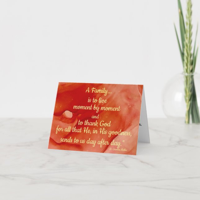Inspirational Family Prayer Note Card (Front)