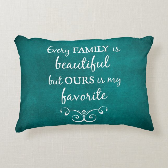 Inspirational Family Quote Decorative Cushion (Front)