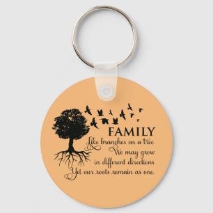 Inspirational Family Quote Key Ring
