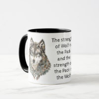 Inspirational Family Quote Wolf watercolor Animal