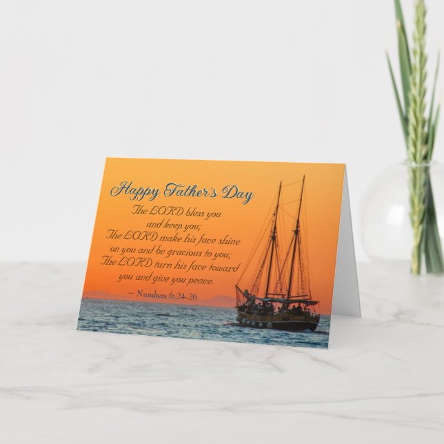 Inspirational Father's Day, The Lord Bless You Card (Front)