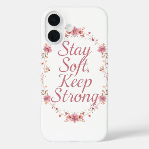Inspirational Feminine Strength Quote iPhone 16 Case