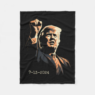 Inspirational Fist Pump July 13 2024 Fleece Blanket