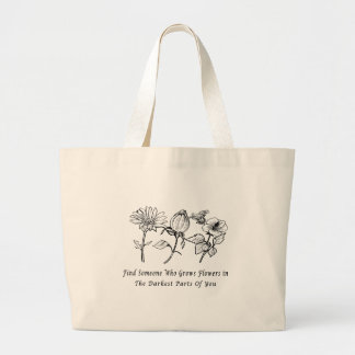 Inspirational Floral Art Large Tote Bag