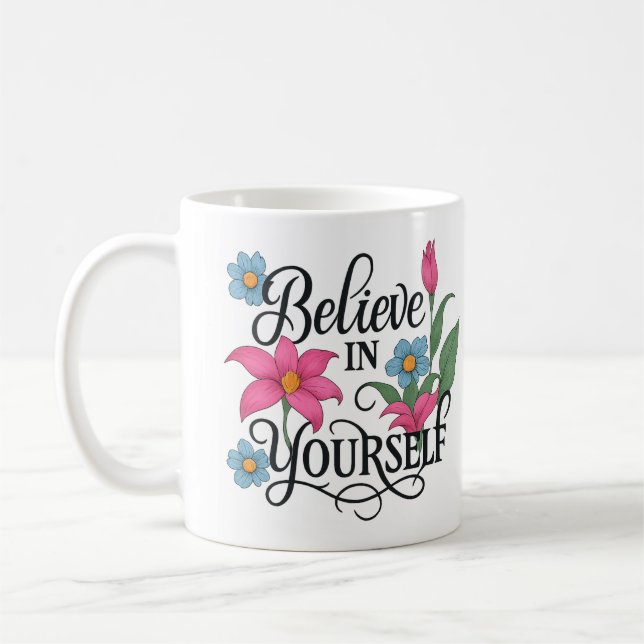 Inspirational Floral Classic Mug (Left)