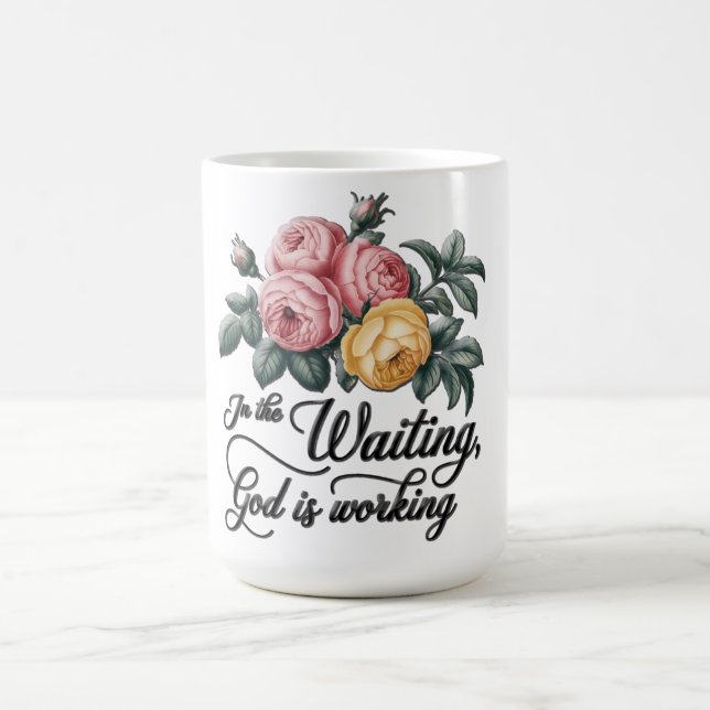 Inspirational  Floral Cross /Scripture Coffee Mug (Center)