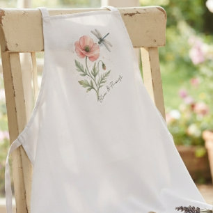Inspirational Floral Dragonfly Garden Gift Apron
