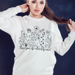 Inspirational Floral Minimalist Women’s Sweatshirt