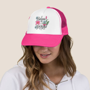 Inspirational Floral Trucker Hat
