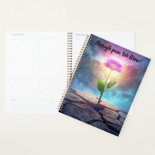 inspirational flower calendar notebook planner