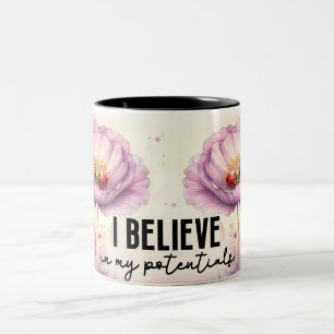 Inspirational Flower Wrap Two-Tone Coffee Mug