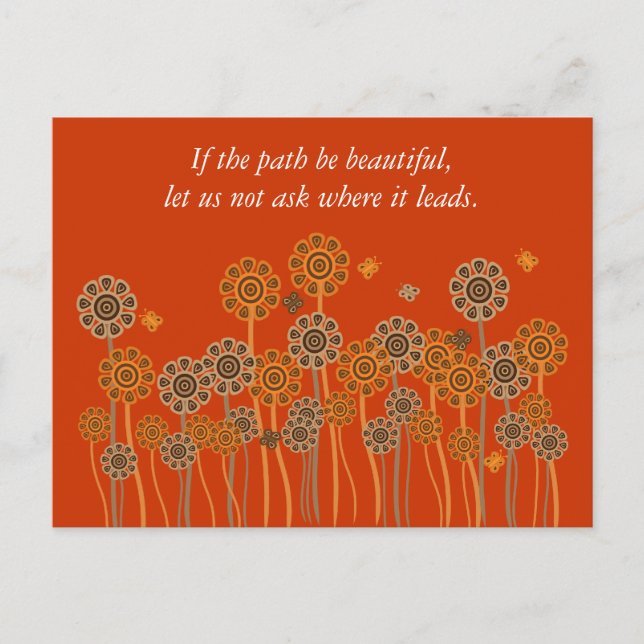 Inspirational flowers & butterflies postcard (Front)