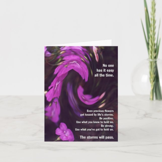 Inspirational Flowers Note Card 1 (Front)