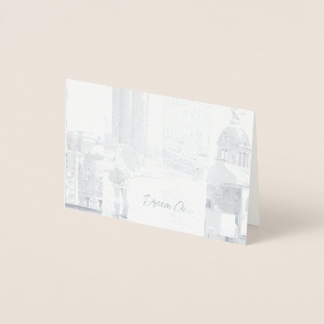 Inspirational "Follow Your Dreams" Encouragement  Foil Card (Front)