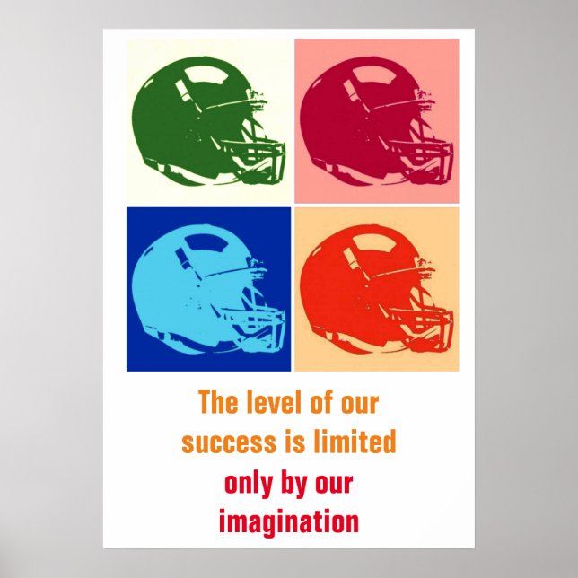 Inspirational Football Unique Artwork Pop Art Poster (Front)