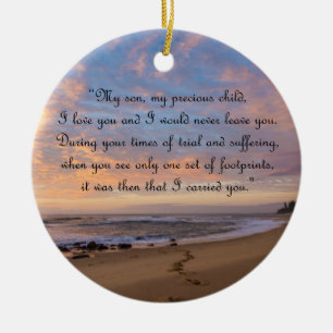 Inspirational Footprints Ending Ceramic Tree Decoration