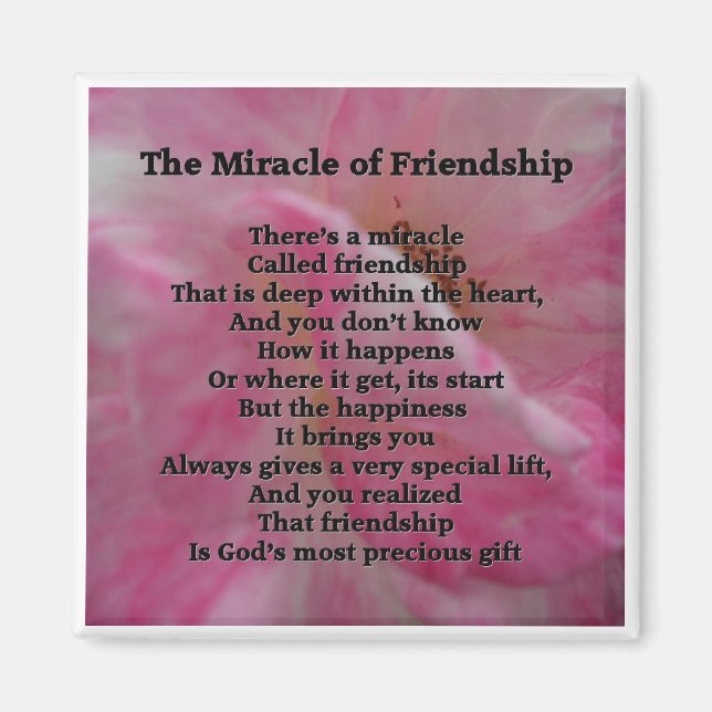 Inspirational Friendship Poem Magnet (Front)
