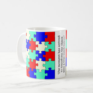 Inspirational Fun, Colourful Jigsaw Puzzle Pieces Coffee Mug