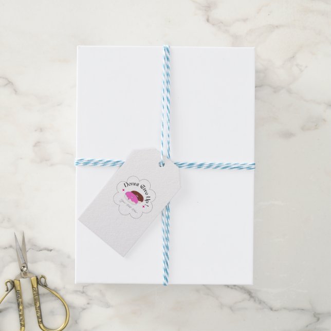 Inspirational Funny Custom Doughnut Gift Tags (With Twine)
