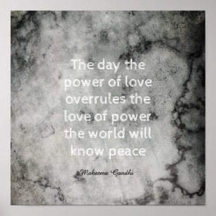 inspirational Gandhi peace quote typography poster