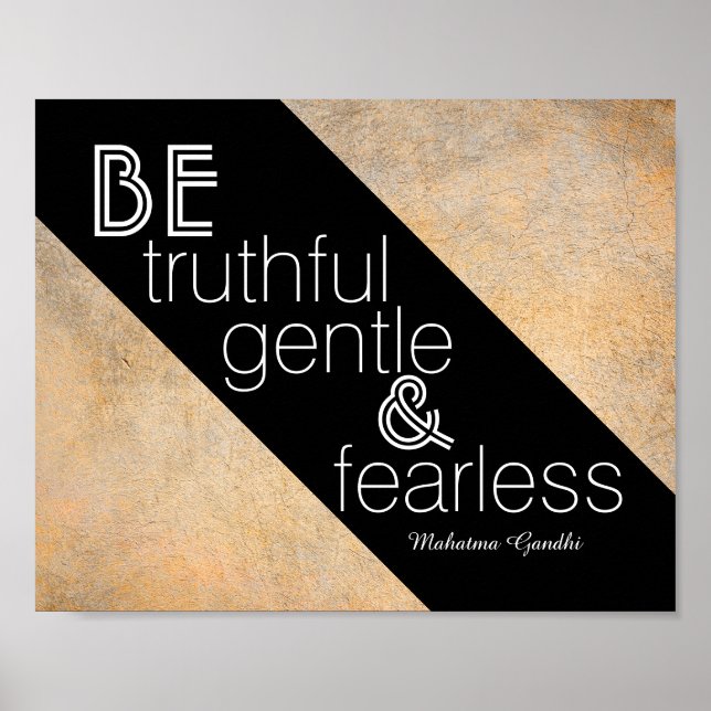 inspirational Gandhi quote poster modern chic (Front)
