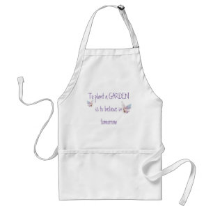 Inspirational Garden Quote with Butterfly Standard Apron