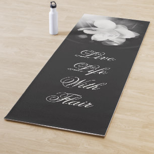 Inspirational Gardenia Floral Yoga Mat
