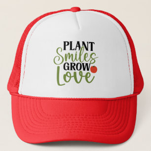 Inspirational gardening word art trucker hat