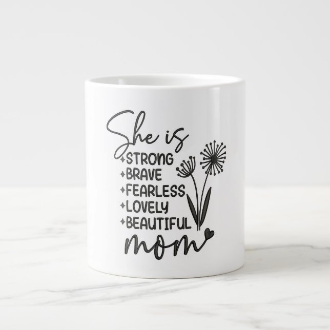 |Inspirational Gift for Mum Large Coffee Mug (Front)
