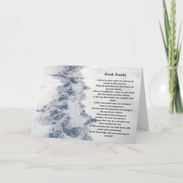 Inspirational Gifts Fresh Tracks Card (Front)