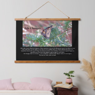 Inspirational Gifts Life Changes Hanging Tapestry