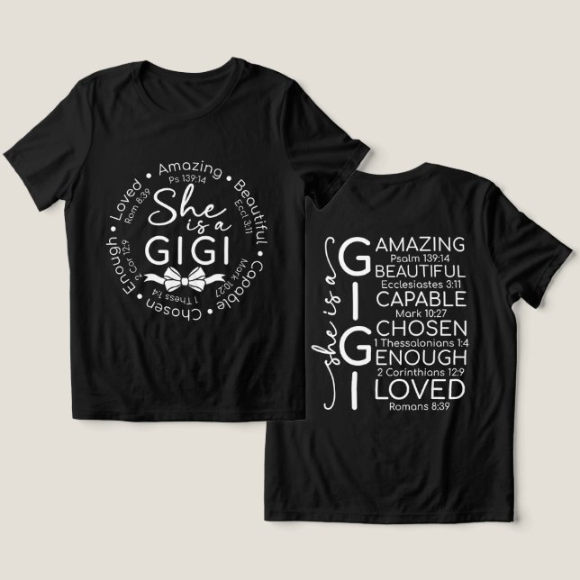Inspirational Gigi Tri-Blend Shirt (Design Front & Back)
