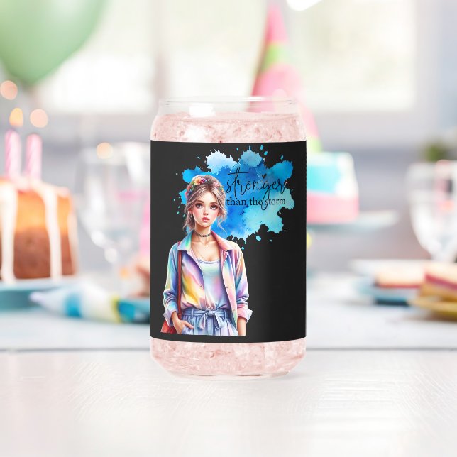 Inspirational Girl Graphic  Can Glass (Insitu (Birthday))
