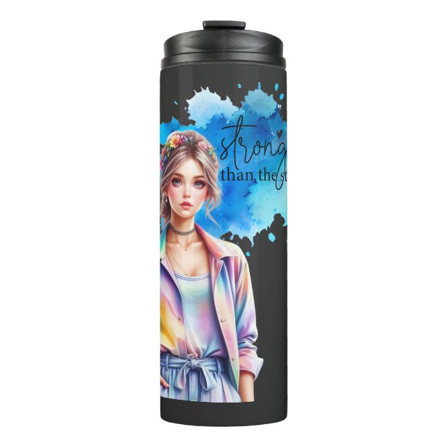 Inspirational Girl Graphic  Thermal Tumbler (Front)