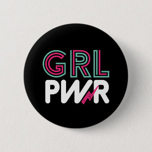 Inspirational Girl Power for Strong Woman 6 Cm Round Badge