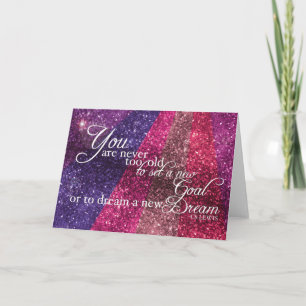 Inspirational Glittery Greeting Card