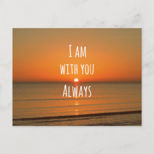 Inspirational God Quote: Bible Verse I am With You Postcard