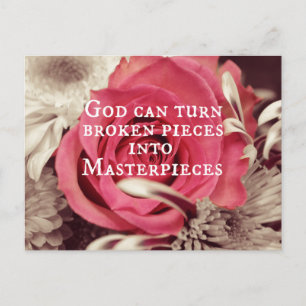Inspirational God Quote Masterpiece Postcard