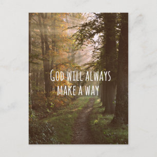 Inspirational God Quote Postcard